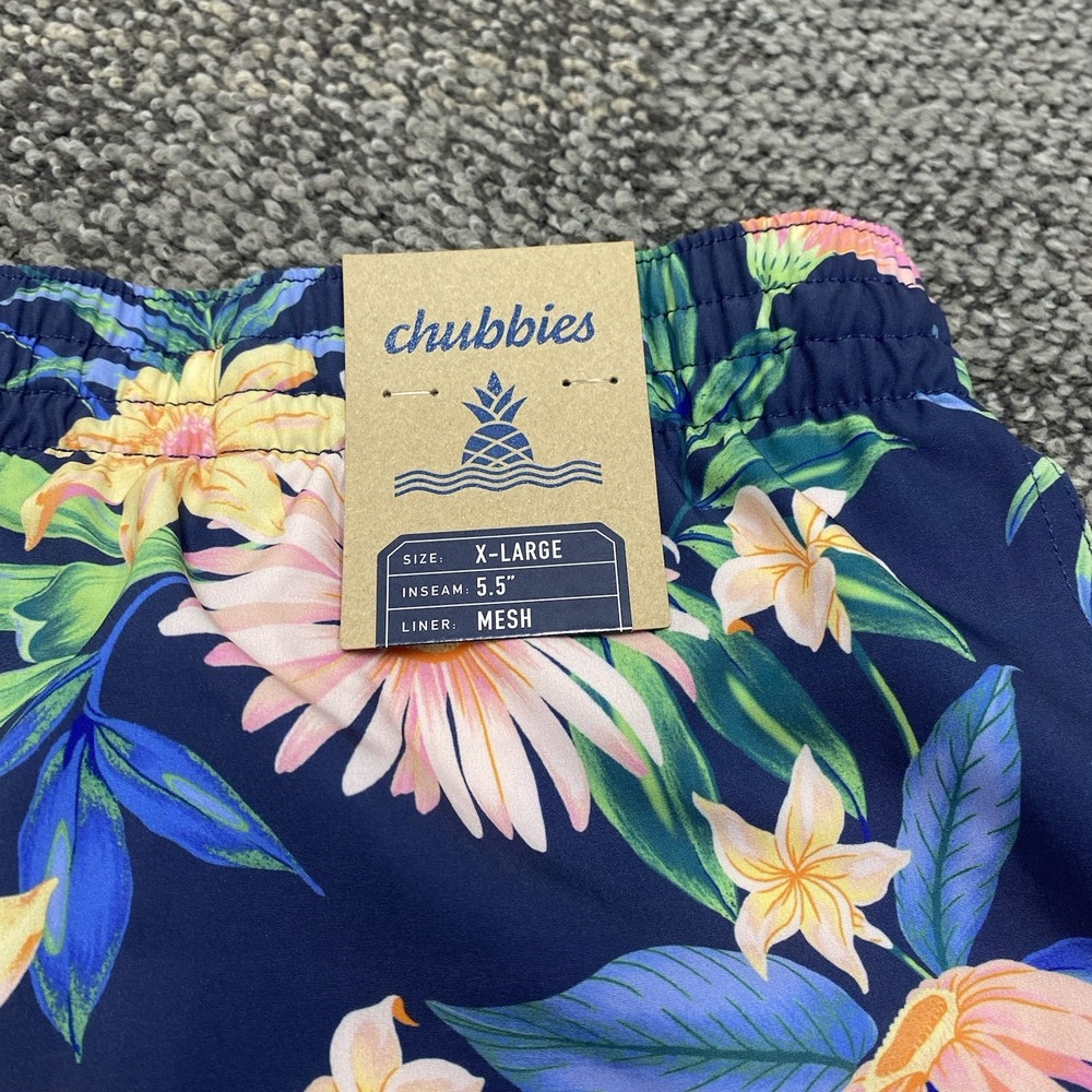 Chubbies Swim Trunks XL Big Bloomers Classic Board Shorts 5.5" Mesh Line Floral - Picture 2 of 6